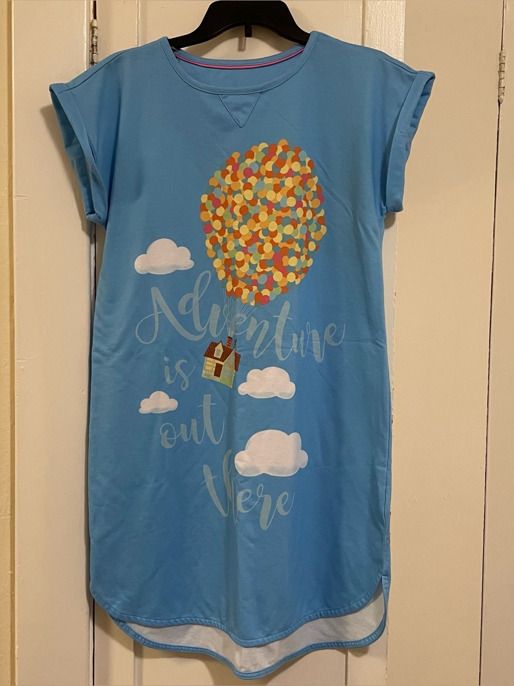 Disney Up Movie Blue Balloon House Graphic Short Sleeve pajamas